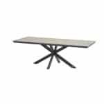 Minerva Tafelframe Antracite met HPL Teak Pattern Tafelblad 220 x 95 cm 4SO - 4so