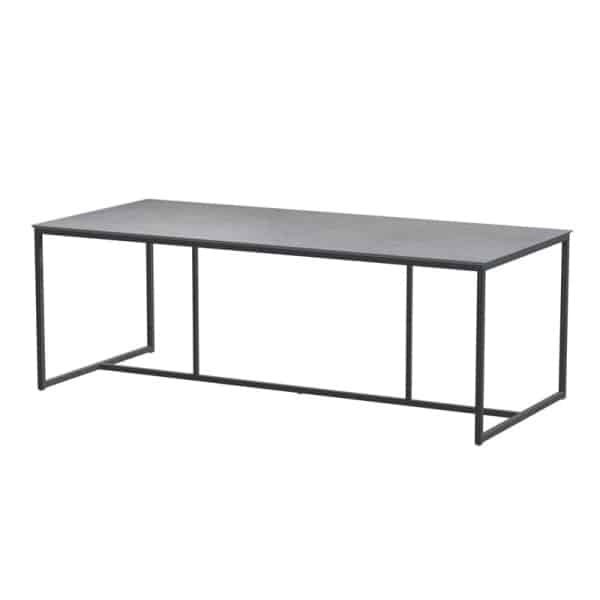 Quatro Tafelframe Antracite met HPL Light Grey tafelblad 220 x 95 cm 4SO - 4so