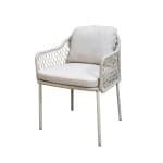 Rocha tuinstoel aluminium rope salix kussens flax beige Yoi - Yoi