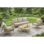 SenS-Line Sevilla loungeset 5-delig aluminium met beige kussens- - Aluminium- Sens-Line